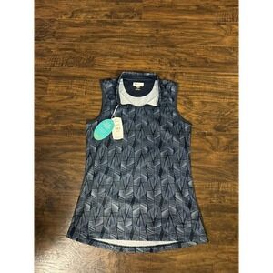 Golf Top Greg Norman Women’s Size S Navy Shirt Sleeveless $49.95 NWT